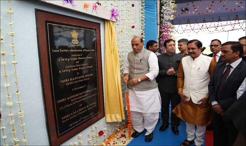 Foundation Stone Laying for 3 MWp and 6 MWp Solar, Diu